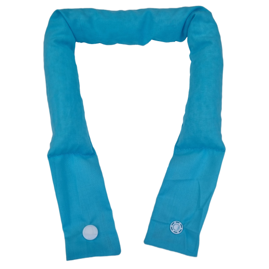Afkoelsjaal lichblauw geactiveerd drukker