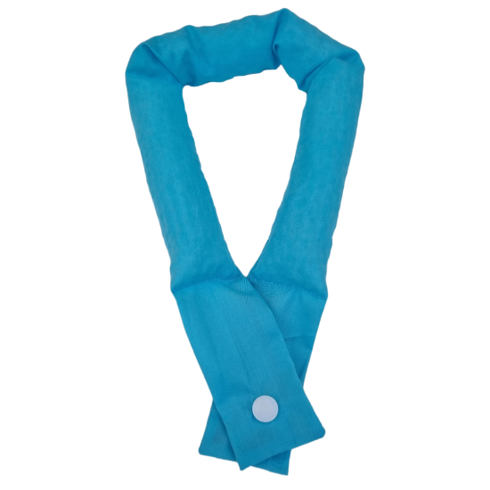 Afkoelsjaal lichblauw geactiveerd