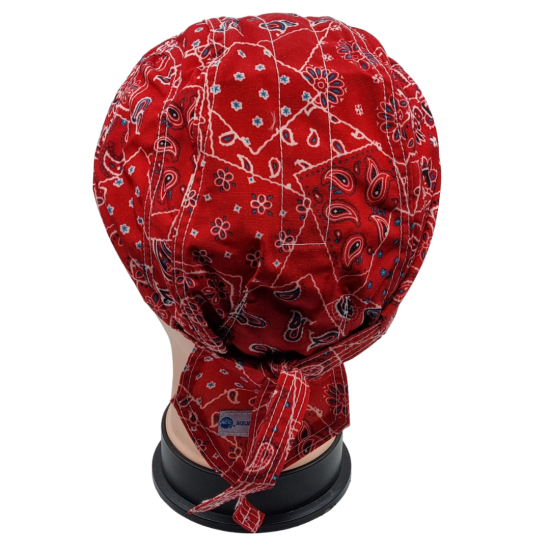 Cooling skully red western achterkant