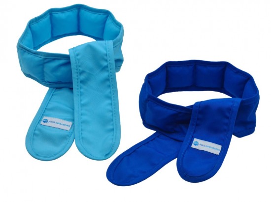 Aqua Coolkeeper Koelsjaals Navy Blue en Ocean Blue