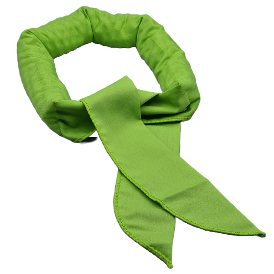 Koelsjaal lime groen geactiveerd