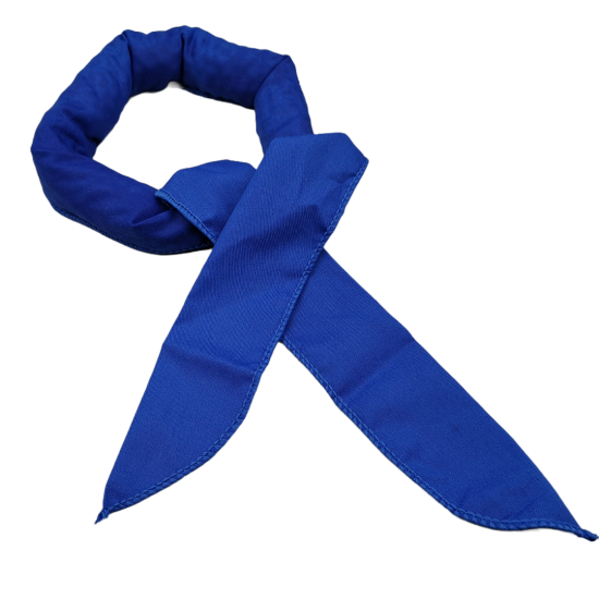 Koelsjaal donkerblauw geactiveerd