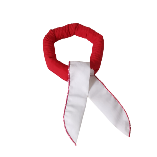 Koelsjaal rood wit geactiveerd