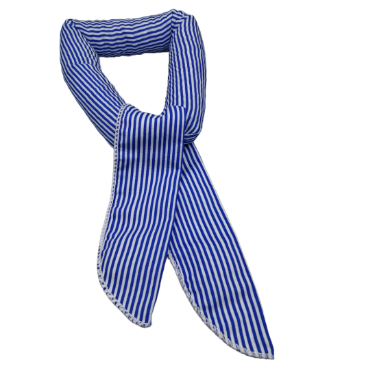 Koelsjaal striped dark blue geactiveerd