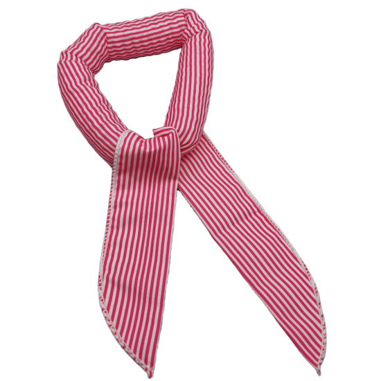 Koelsjaal striped pink geactiveerd