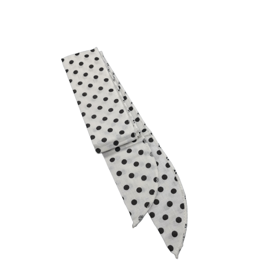 Koelsjaal white dotted