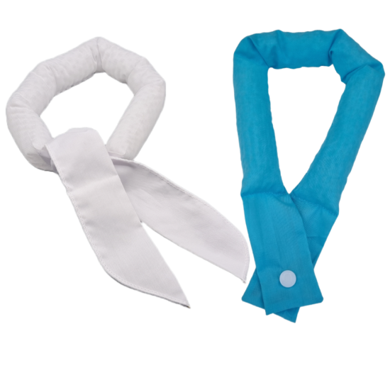 Koelsjaal white afkoelsjaal lichtblauw