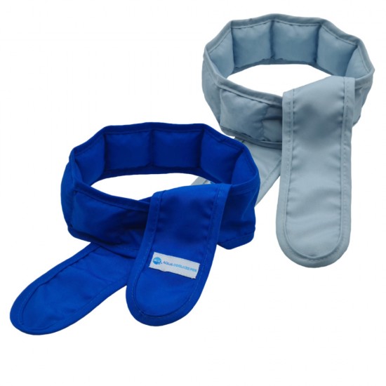 Set Koelsjaals Aqua Coolkeeper Navy Blue + Silver Grey