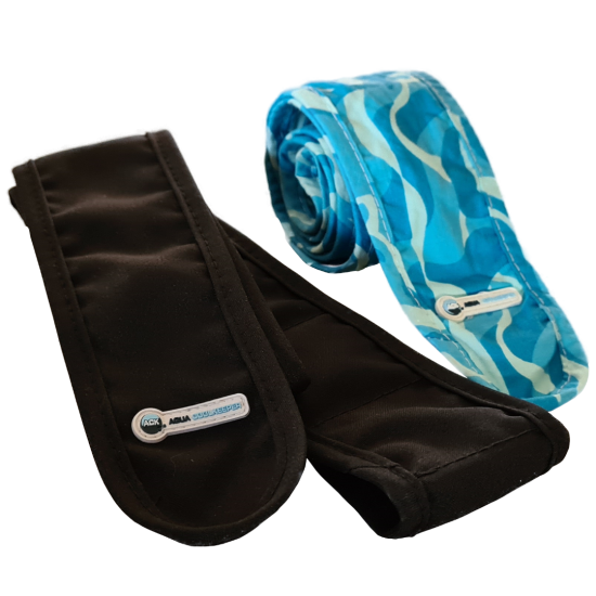 Set koelsjaals aqua coolkeeper black cool blue leeg