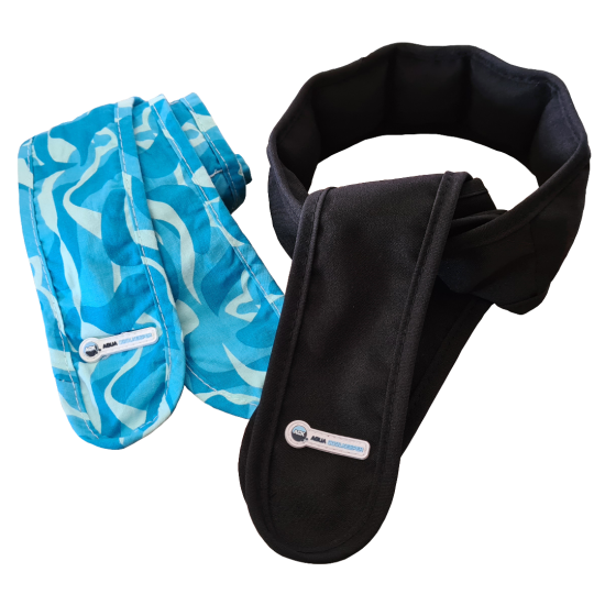 Set koelsjaals aqua coolkeeper cool blue black
